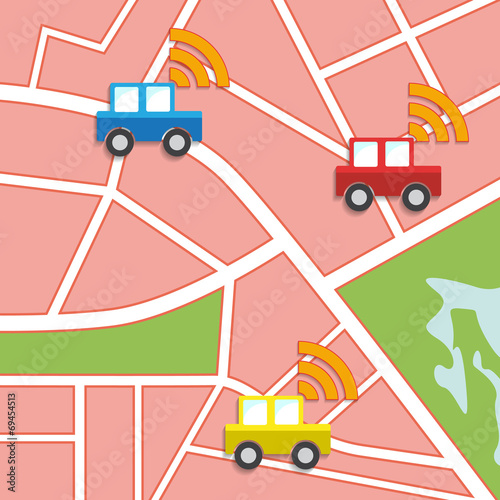 Vector car sharing illustration