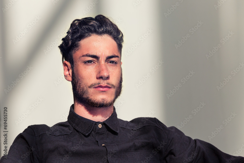 Male model in the studio Male model in the studio