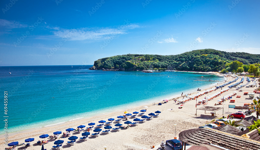 Obraz premium Beautiful Valtos beach near Parga town, Greece.