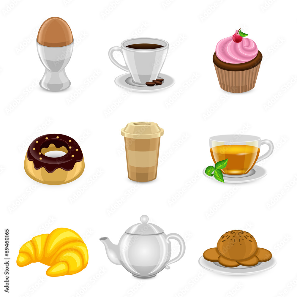 Breakfast icon set Breakfast icon set