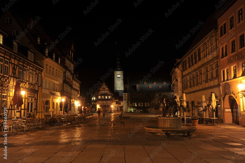 Quedlinburg at night, Germany