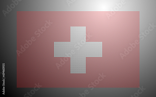 Pixel-styled Switzerland National Flag
