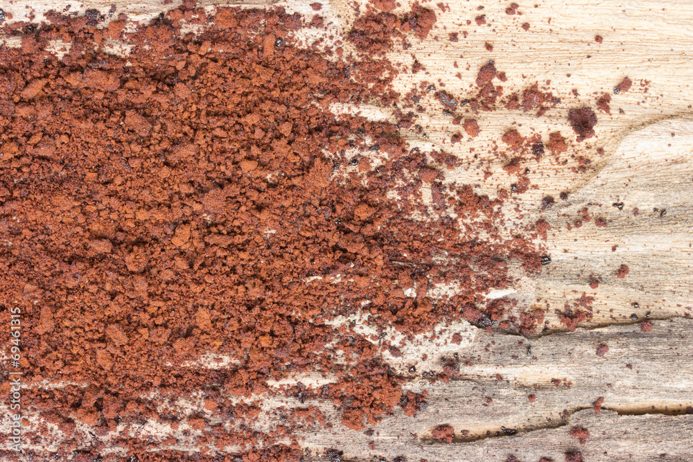 Obraz premium ground coffee wood background