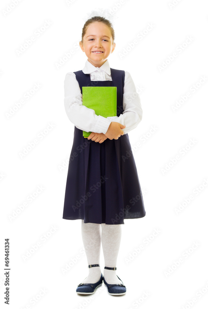 Little schoolgirl with books Little schoolgirl with books