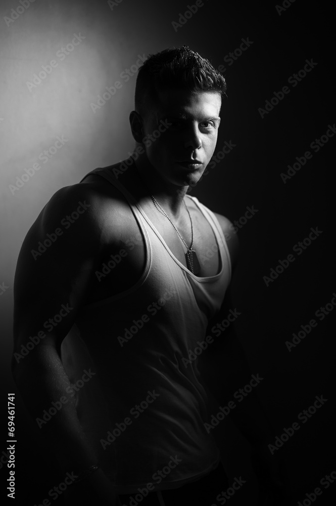Handsome bodybuilder posing Handsome bodybuilder posing