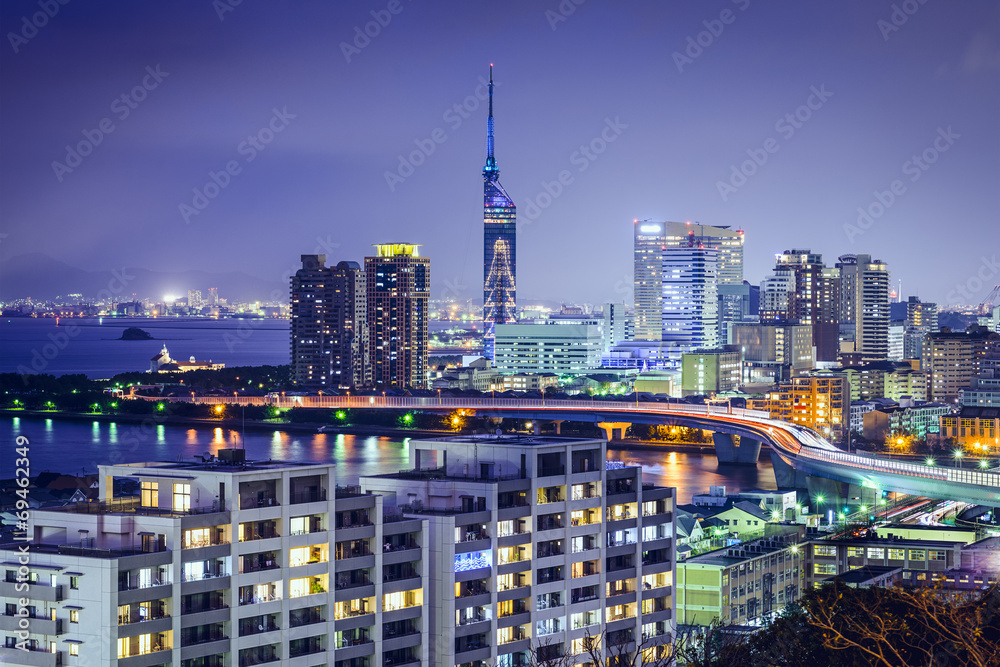 Fototapeta premium Fukuoka, Japan Skyline