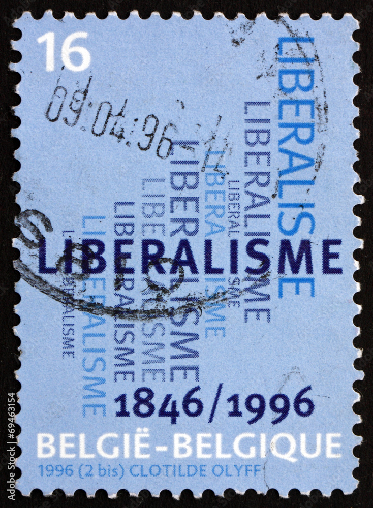 Obraz premium Postage stamp Belgium 1996 Liberal Party