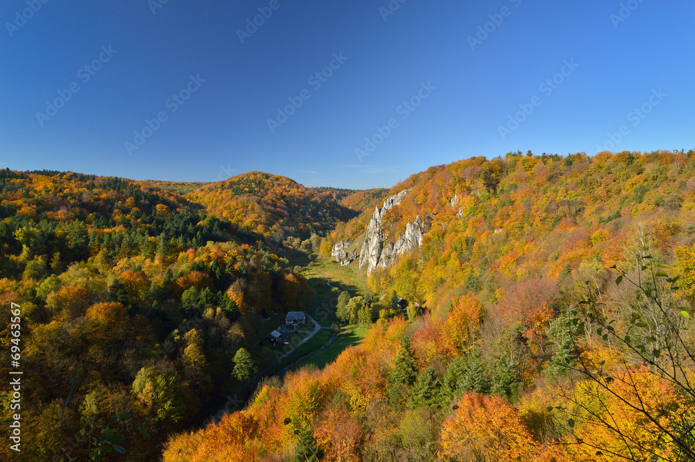 Autumn in Ojcow National Park.