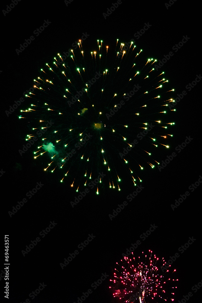 Fototapeta premium Fireworks in the night sky