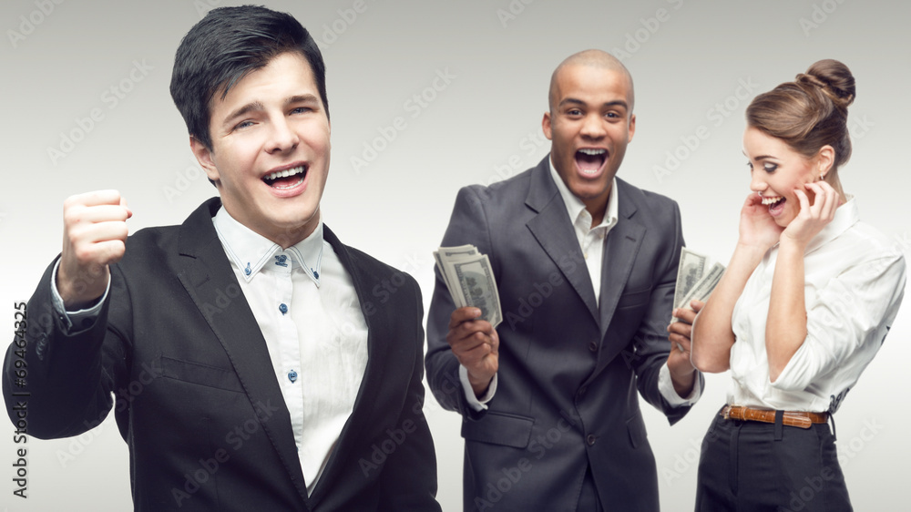 team of young successful business people team of young successful business people