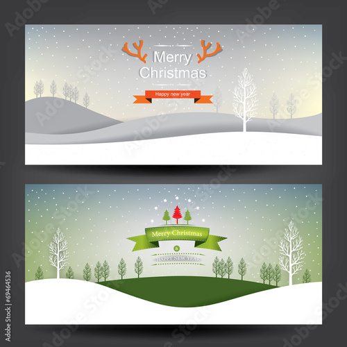 merry christmas card.vector