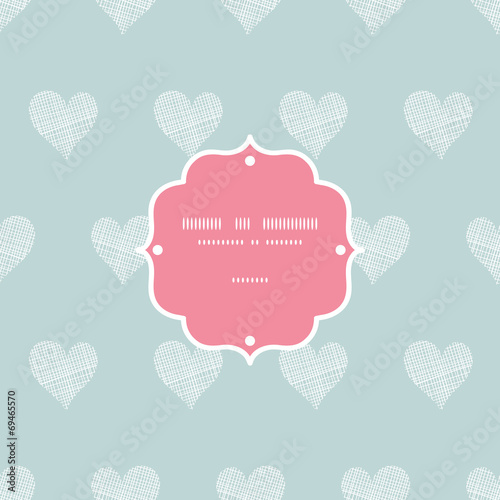 White lace hearts textile texture frame seamless pattern