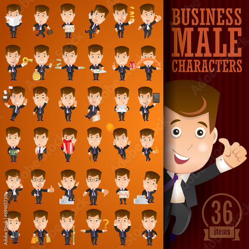 Business male character set