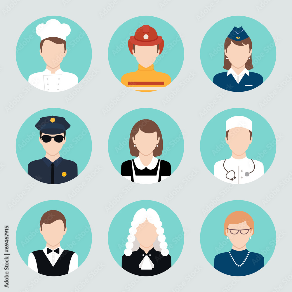 Avatar Flat Icons Set Avatar Flat Icons Set