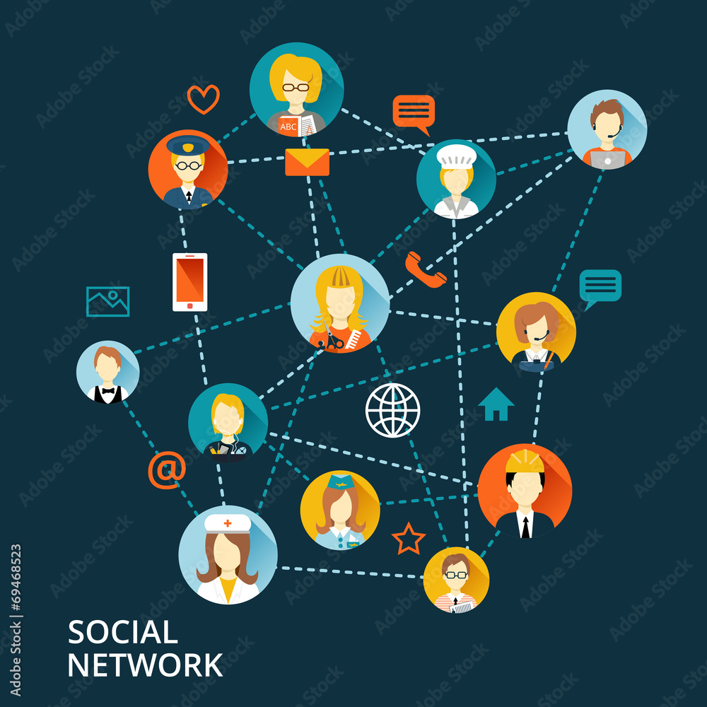 Global professional network concept Global professional network concept
