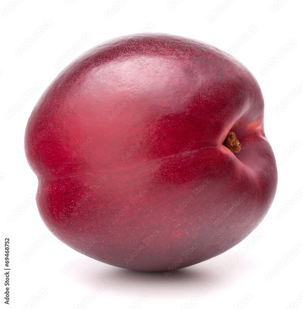 Nectarine fruit isolated on white background cutout