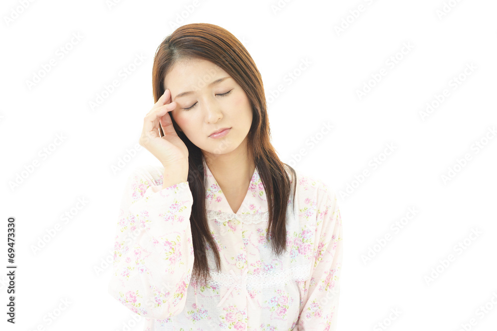 体調不良の女性 体調不良の女性