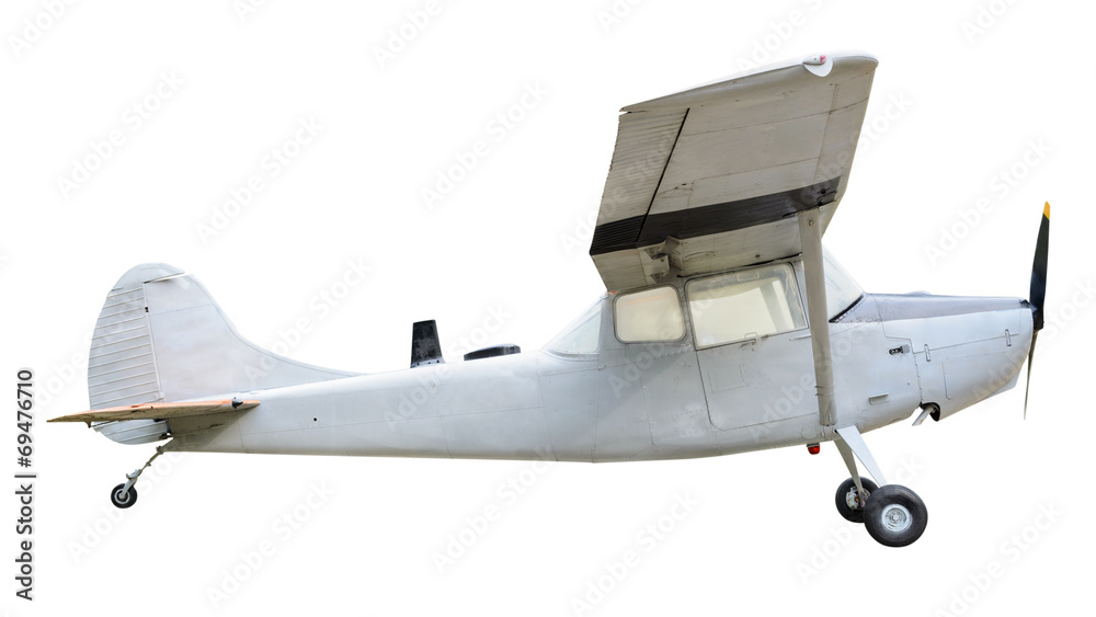 Obraz premium Old plane on white background