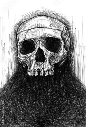 Skull Drawing photo