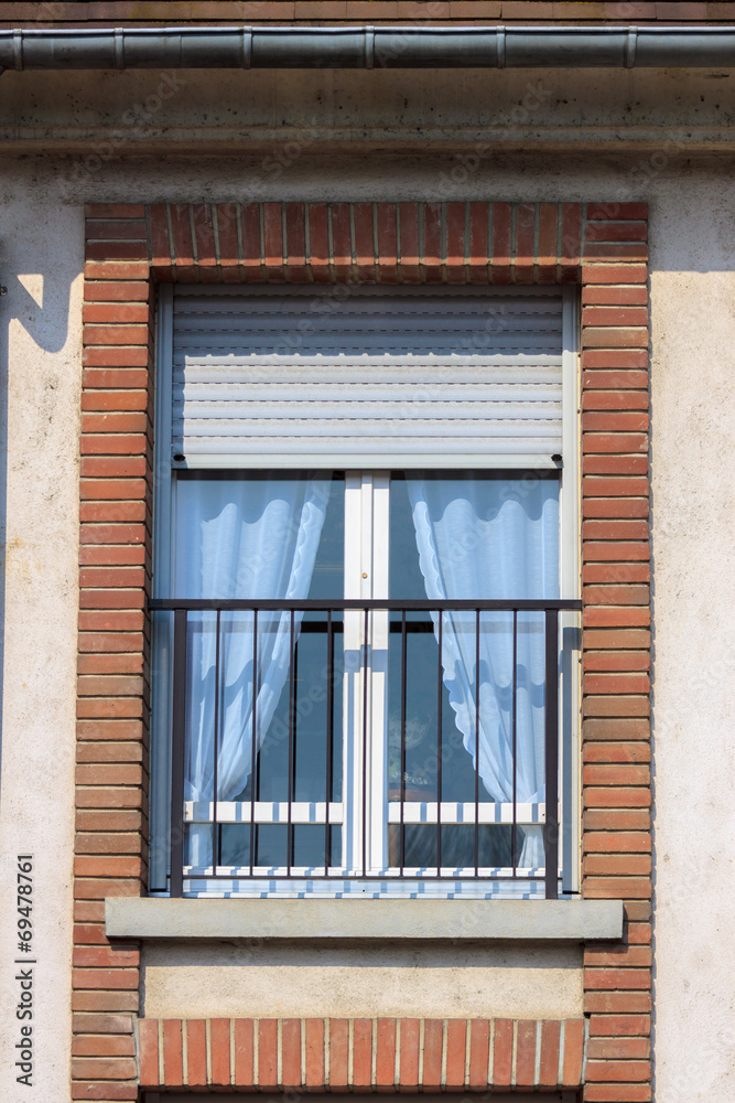 Modern window on wall of house