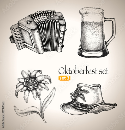Beer Toby jug and other Oktoberfest symbols
