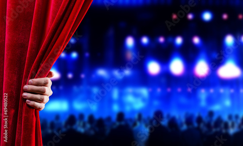 Foto Opened curtain