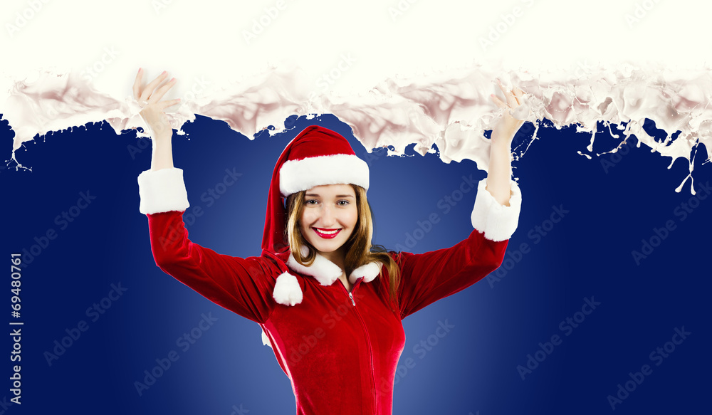 Obraz premium Santa girl