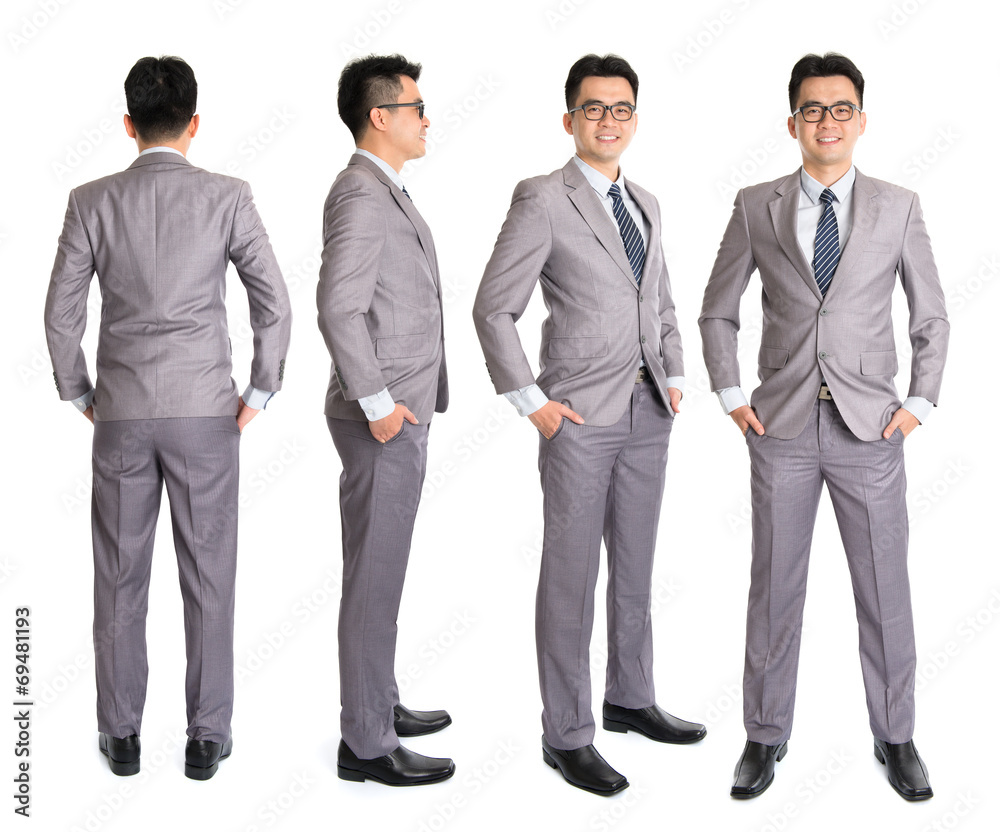 Full body Asian businessman Full body Asian businessman