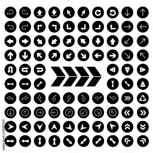 arrow sign icon set