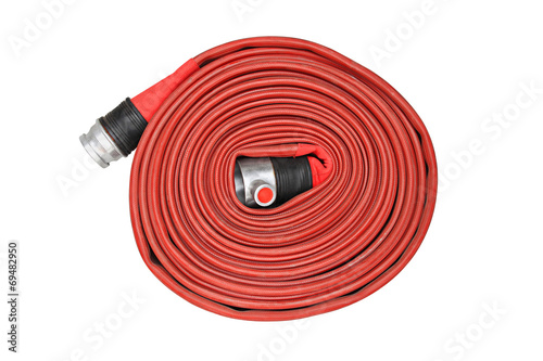 Red fire hose winder