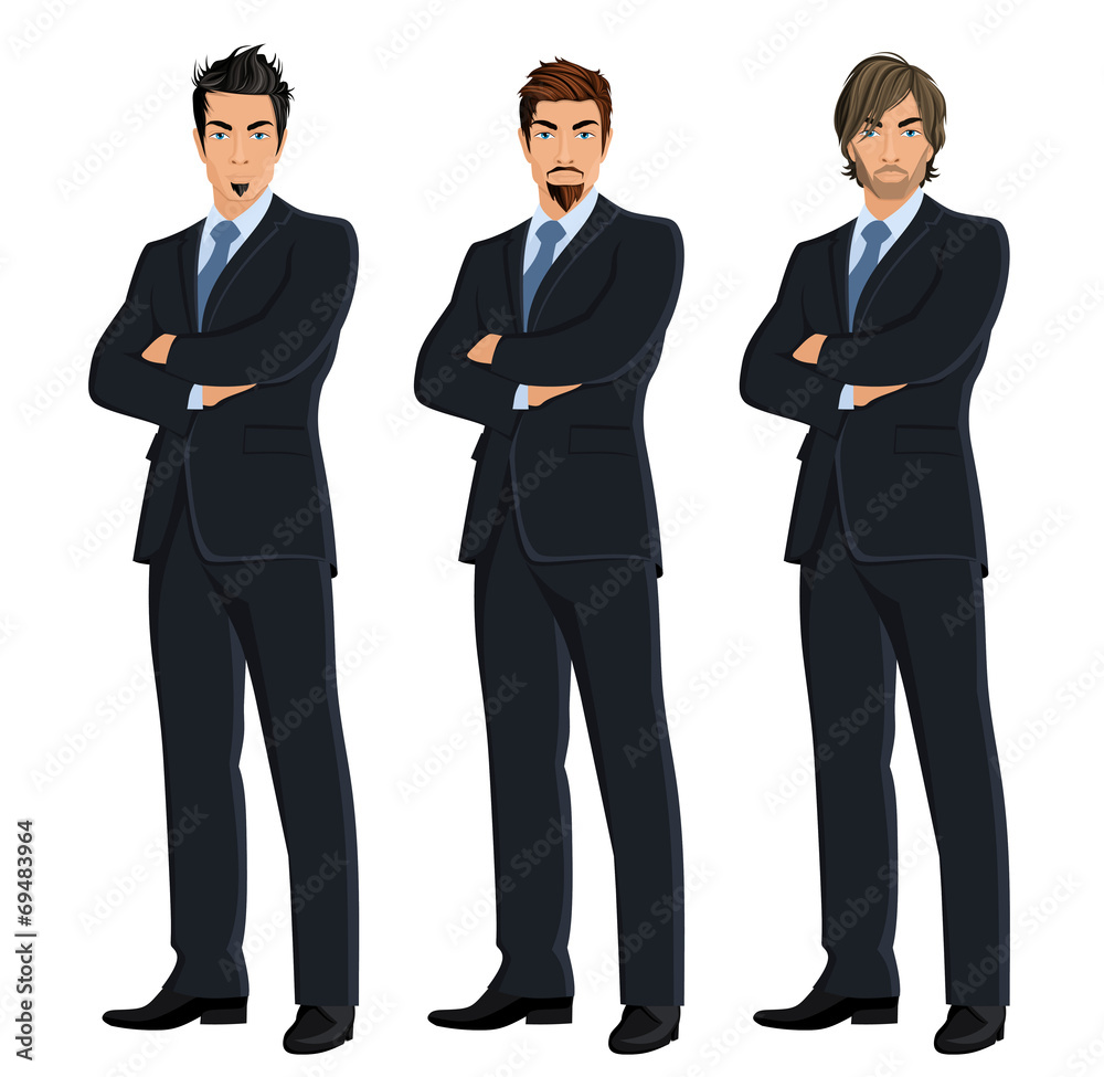 Set of business men