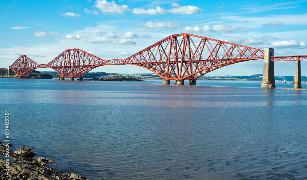 The red Forth railway bridge The red Forth railway bridge