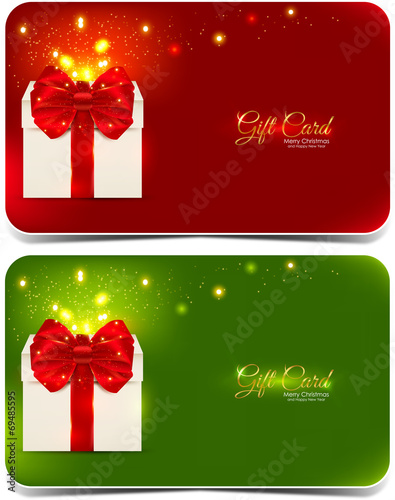 Merry X-mas and Happy New Year gift cards