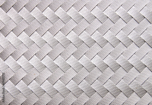 Image of gray ribbon weaved pattern closeup