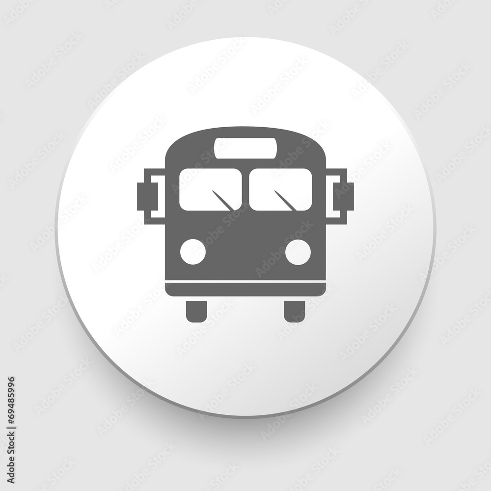 School Bus Icon with Color Variations School Bus Icon with Color Variations