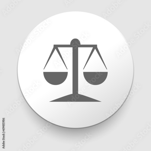 Vector icon of justice scales
