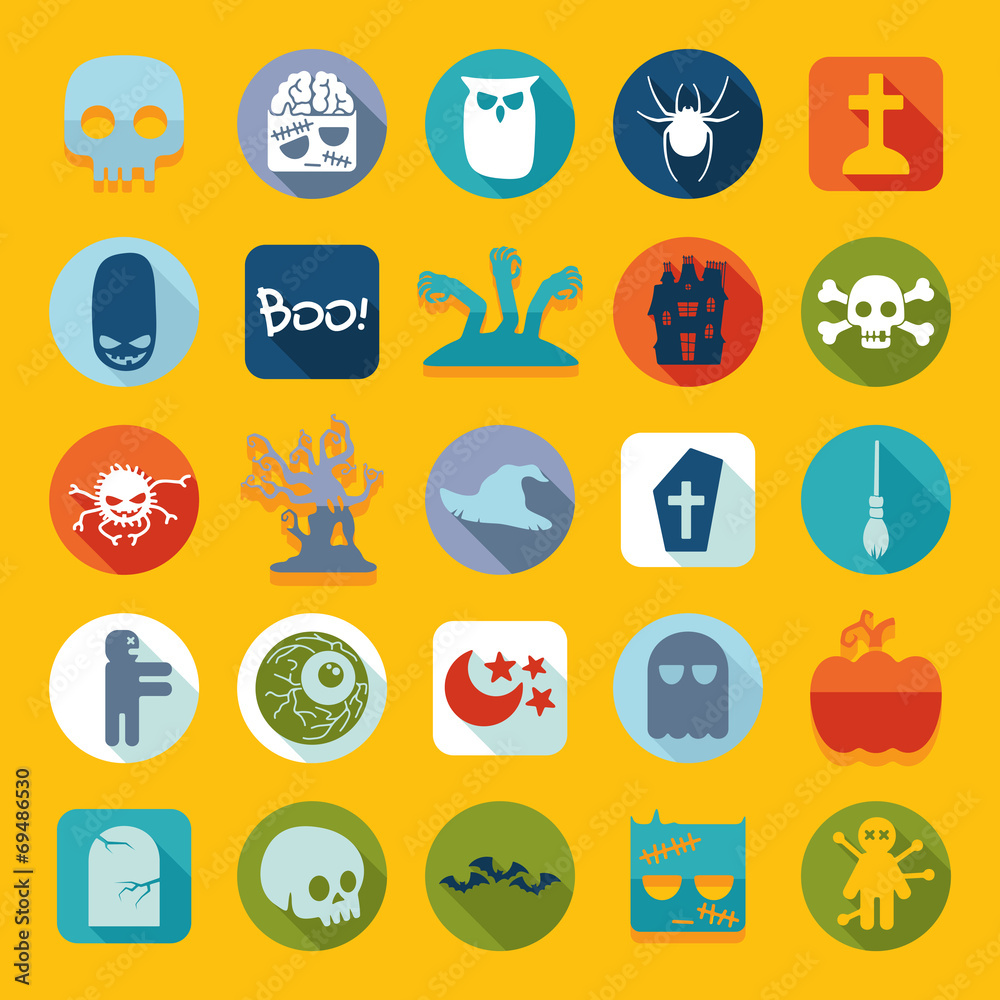Set of halloween icons Set of halloween icons