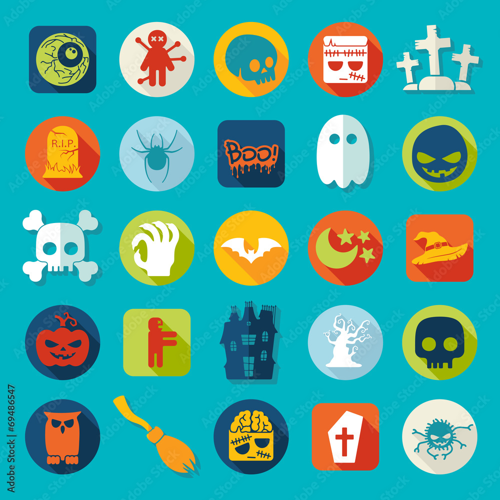 Set of halloween icons Set of halloween icons