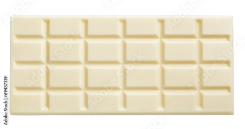 Obraz na plátně Milk chocolate bar isolated on white background