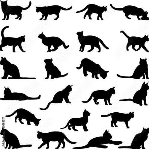 Fototapeta Naklejka Na Ścianę i Meble -  Cats collection vector set