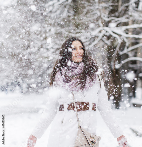 Young woman at winter