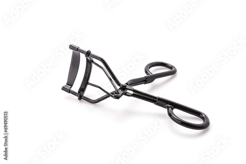 Black eyelash curler isolated on white