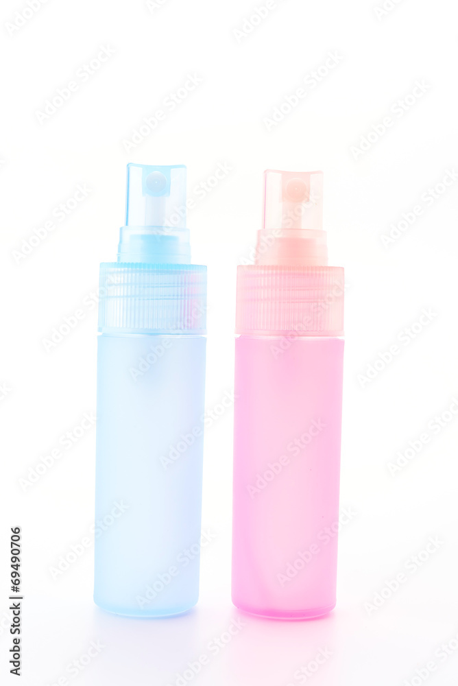 Plastic spray bottle isolated on white background Plastic spray bottle isolated on white background
