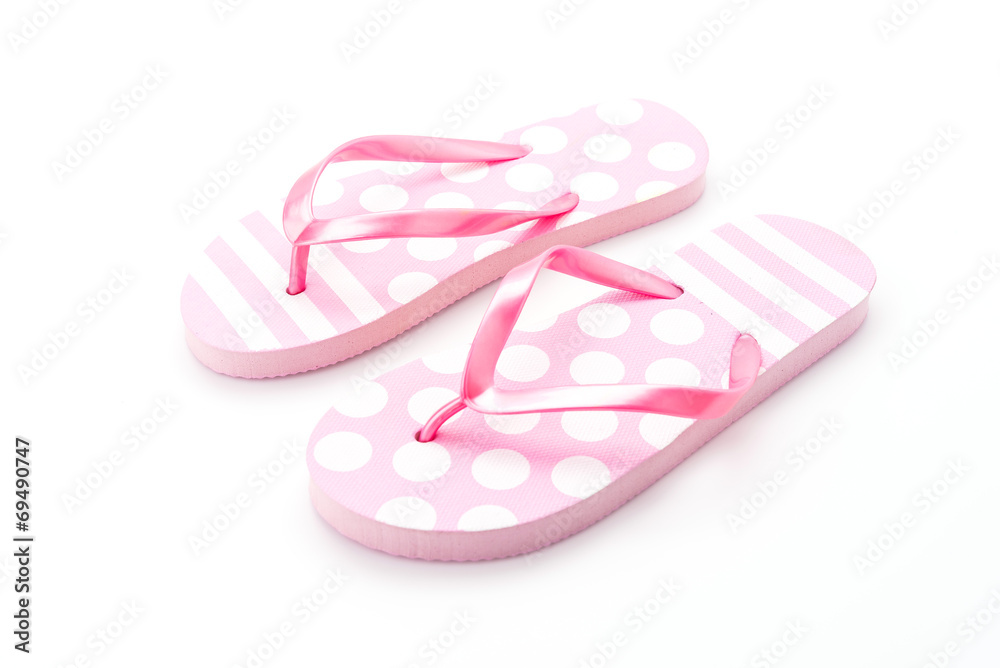Flip flop fashion plastic shoes isolated on white background Flip flop fashion plastic shoes isolated on white background