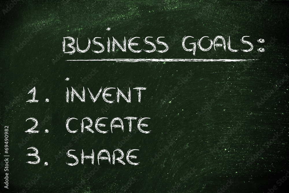 Fototapeta premium business goals: planning success