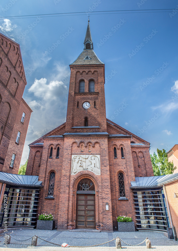 Obraz premium Odense Valgmenighed Kirke Odense Fyn Danmark