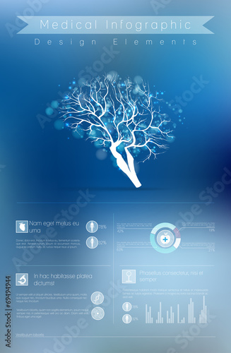 Medical, health and healthcare icons and infographic