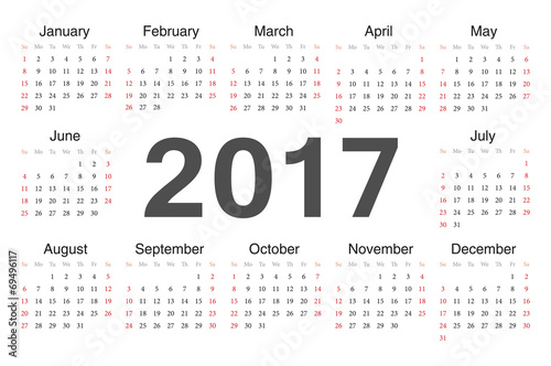 Vecto rcircle calendar 2017
