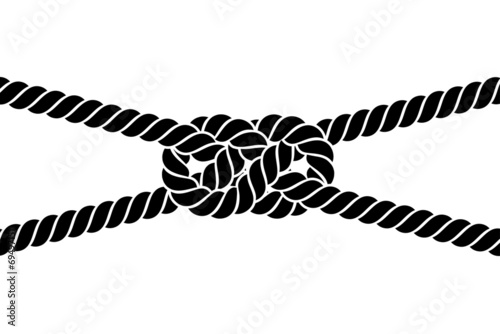 rope knot on a white background
