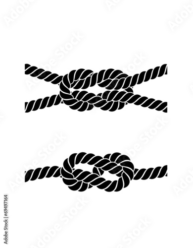 rope knot on a white background